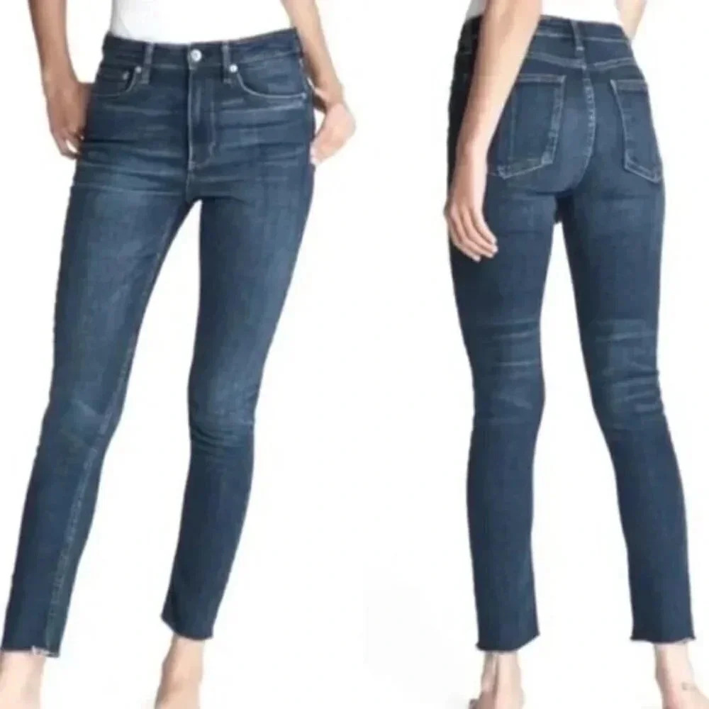 Rag & Bone Raw Hem Skinny Jeans in Preston